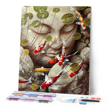 Cargar imagen en el visor de la galería, Diamond Painting - Buda y carpas Koi