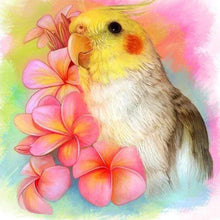 Cargar imagen en el visor de la galería, Punto De Cruz Diamante - Punto De Cruz Diamante - Pájaro Amarillo Y Flores - Figuredart - Flores Mascotas Punto De Cruz Diamante Animales