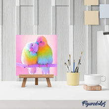 Cargar imagen en el visor de la galería, Punto De Cruz Diamante - Punto De Cruz Diamante - Pareja De Loros - Figuredart - Loros Mascotas Punto De Cruz Diamante Animales Pájaros