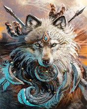 Cargar imagen en el visor de la galería, Punto De Cruz Diamante - Punto De Cruz Diamante - Lobo Guerrero - Figuredart - Conejos Lobos Mascotas Punto De Cruz Diamante Animales