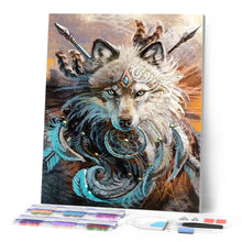 Cargar imagen en el visor de la galería, Punto De Cruz Diamante - Punto De Cruz Diamante - Lobo Guerrero - Figuredart - Conejos Lobos Mascotas Punto De Cruz Diamante Animales