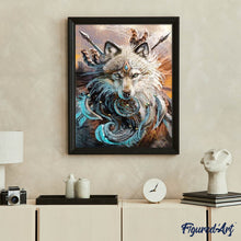 Cargar imagen en el visor de la galería, Punto De Cruz Diamante - Punto De Cruz Diamante - Lobo Guerrero - Figuredart - Conejos Lobos Mascotas Punto De Cruz Diamante Animales