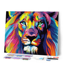 Cargar imagen en el visor de la galería, Punto De Cruz Diamante - Punto De Cruz Diamante - León Del Arte Pop - Figuredart - Arte Pop Leones Mascotas Punto De Cruz Diamante Animales