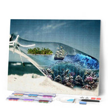 Cargar imagen en el visor de la galería, Punto De Cruz Diamante - Punto De Cruz Diamante - Botella De Mar - Figuredart - Punto De Cruz Diamante Barcos