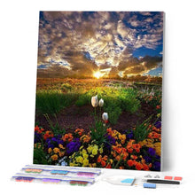 Cargar imagen en el visor de la galería, Punto De Cruz Diamante - Punto De Cruz Diamante - Campos De Flores - Figuredart - Flores Punto De Cruz Diamante Flores
