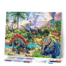 Cargar imagen en el visor de la galería, Punto De Cruz Diamante - Punto De Cruz Diamante - Los Dinosaurios 2 - Figuredart - Dinosaurios Mascotas Punto De Cruz Diamante Animales