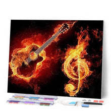 Cargar imagen en el visor de la galería, Punto De Cruz Diamante - Punto De Cruz Diamante - Fuego Música - Figuredart - Música Punto De Cruz Diamante Romanticismo Romántico