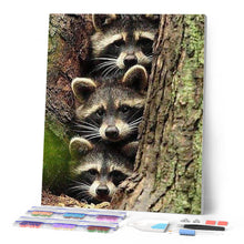 Cargar imagen en el visor de la galería, Punto De Cruz Diamante - Punto De Cruz Diamante - Mapaches - Figuredart - Mapaches Mascotas Punto De Cruz Diamante Animales
