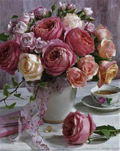 Cargar imagen en el visor de la galería, Punto De Cruz Diamante - Punto De Cruz Diamante - Ramo De Rosas - Figuredart - Flores Punto De Cruz Diamante Flores