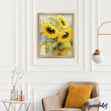 Cargar imagen en el visor de la galería, Punto De Cruz Diamante - Punto De Cruz Diamante - Girasoles Pequeños - Figuredart - Flores Punto De Cruz Diamante Flores