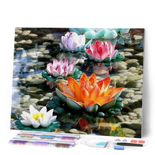 Cargar imagen en el visor de la galería, Punto De Cruz Diamante - Punto De Cruz Diamante - Lirios De Agua En Color - Figuredart - Flores Punto De Cruz Diamante Flores