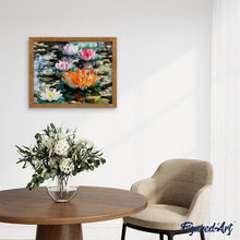 Cargar imagen en el visor de la galería, Punto De Cruz Diamante - Punto De Cruz Diamante - Lirios De Agua En Color - Figuredart - Flores Punto De Cruz Diamante Flores