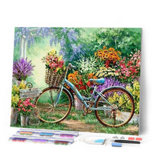 Cargar imagen en el visor de la galería, Punto De Cruz Diamante - Punto De Cruz Diamante - Bicicletas Y Flores - Figuredart - Flores Punto De Cruz Diamante Flores