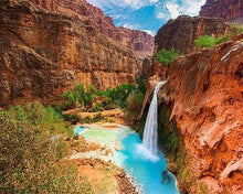 Cargar imagen en el visor de la galería, Punto De Cruz Diamante - Punto De Cruz Diamante - Cascada En El Desierto - Figuredart - Paisajes Punto De Cruz Diamante Paisajes