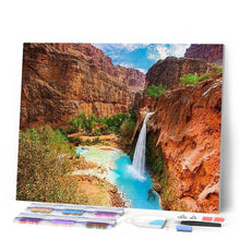 Cargar imagen en el visor de la galería, Punto De Cruz Diamante - Punto De Cruz Diamante - Cascada En El Desierto - Figuredart - Paisajes Punto De Cruz Diamante Paisajes