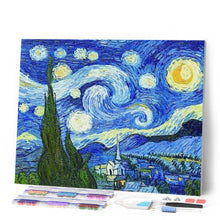 Cargar imagen en el visor de la galería, Punto De Cruz Diamante - Punto De Cruz Diamante - Noche Estrellada 2 - Figuredart - Obras De Arte Punto De Cruz Diamante Reproducción De