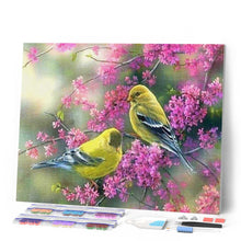Cargar imagen en el visor de la galería, Punto De Cruz Diamante - Punto De Cruz Diamante - Rama Con Flores Sobre Las Aves - Figuredart - Mascotas Punto De Cruz Diamante Animales