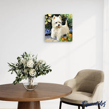 Cargar imagen en el visor de la galería, Punto De Cruz Diamante - Punto De Cruz Diamante - Perro Westie - Figuredart - Mascotas Perros Punto De Cruz Diamante Animales