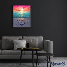 Cargar imagen en el visor de la galería, Punto De Cruz Diamante - Punto De Cruz Diamante - Amor En La Arena - Figuredart - Paisajes Punto De Cruz Diamante Paisajes