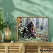 Cargar imagen en el visor de la galería, Punto De Cruz Diamante - Punto De Cruz Diamante - Familia Del Oso - Figuredart - Mascotas Oso Punto De Cruz Diamante Animales