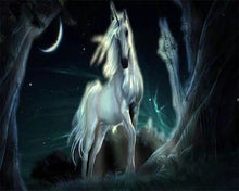 Cargar imagen en el visor de la galería, Punto De Cruz Diamante - Punto De Cruz Diamante - Unicornio En La Oscuridad - Figuredart - Mascotas Punto De Cruz Diamante Animales