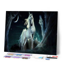 Cargar imagen en el visor de la galería, Punto De Cruz Diamante - Punto De Cruz Diamante - Unicornio En La Oscuridad - Figuredart - Mascotas Punto De Cruz Diamante Animales
