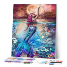 Cargar imagen en el visor de la galería, Punto De Cruz Diamante - Punto De Cruz Diamante - Sirena En El Mar - Figuredart - Punto De Cruz Diamante Romanticismo Romántico