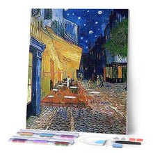 Cargar imagen en el visor de la galería, Punto De Cruz Diamante - Punto De Cruz Diamante - Van Gogh Terraza De Café - Figuredart - Obras De Arte Punto De Cruz Diamante