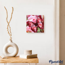 Cargar imagen en el visor de la galería, Punto De Cruz Diamante - Punto De Cruz Diamante - Mariposa Y Rosa - Figuredart - Flores Mariposas Mascotas Punto De Cruz Diamante Animales