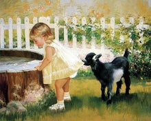 Cargar imagen en el visor de la galería, Punto De Cruz Diamante - Punto De Cruz Diamante - Niña Y Perro - Figuredart - Mascotas Perros Punto De Cruz Diamante Animales