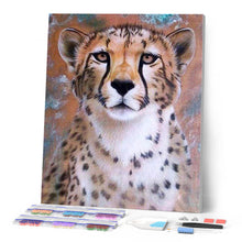 Cargar imagen en el visor de la galería, Punto De Cruz Diamante - Punto De Cruz Diamante - Cara Del Guepardo - Figuredart - Mascotas Punto De Cruz Diamante Animales
