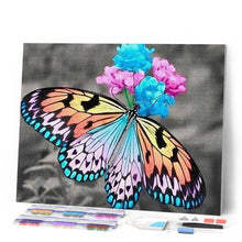 Cargar imagen en el visor de la galería, Punto De Cruz Diamante - Punto De Cruz Diamante - Mariposa Que Recolecta El Polen - Figuredart - Mariposas Mascotas Punto De Cruz Diamante