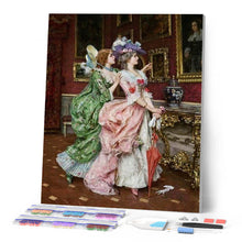 Cargar imagen en el visor de la galería, Punto De Cruz Diamante - Punto De Cruz Diamante - Cortesanas - Figuredart - Punto De Cruz Diamante Romanticismo Romántico