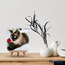 Cargar imagen en el visor de la galería, Punto De Cruz Diamante - Punto De Cruz Diamante - Gato Romántico - Figuredart - Gatos Mascotas Punto De Cruz Diamante Animales Romántico