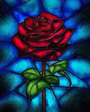 Cargar imagen en el visor de la galería, Punto De Cruz Diamante - Punto De Cruz Diamante - Rosado Del Mosaico - Figuredart - Flores Punto De Cruz Diamante Flores