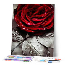 Cargar imagen en el visor de la galería, Punto De Cruz Diamante - Punto De Cruz Diamante - Rosa Roja 2 - Figuredart - Flores Punto De Cruz Diamante Flores
