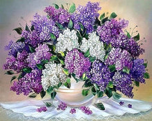 Cargar imagen en el visor de la galería, Punto De Cruz Diamante - Punto De Cruz Diamante - Ramo Púrpura - Figuredart - Flores Punto De Cruz Diamante Flores