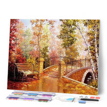 Cargar imagen en el visor de la galería, Punto De Cruz Diamante - Punto De Cruz Diamante - Puente De Otoño - Figuredart - Punto De Cruz Diamante Romanticismo Romántico