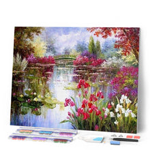 Cargar imagen en el visor de la galería, Punto De Cruz Diamante - Punto De Cruz Diamante - Flores Y El Lago - Figuredart - Flores Punto De Cruz Diamante Flores