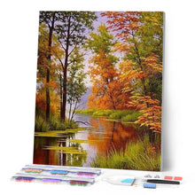 Cargar imagen en el visor de la galería, Punto De Cruz Diamante - Punto De Cruz Diamante - Lago En Otoño - Figuredart - Paisajes Punto De Cruz Diamante Paisajes