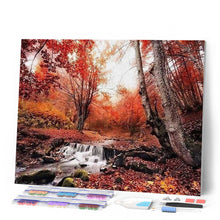 Cargar imagen en el visor de la galería, Punto De Cruz Diamante - Punto De Cruz Diamante - Ríos En El Bosque En Otoño - Figuredart - Paisajes Punto De Cruz Diamante Paisajes
