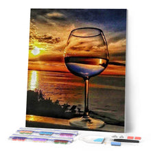 Cargar imagen en el visor de la galería, Punto De Cruz Diamante - Punto De Cruz Diamante - Vidrio Y Horizonte De Mar - Figuredart - Paisajes Punto De Cruz Diamante Paisajes