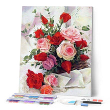 Cargar imagen en el visor de la galería, Punto De Cruz Diamante - Punto De Cruz Diamante - Rosas Flores Hermosas - Figuredart - Flores Punto De Cruz Diamante Flores