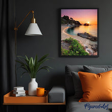 Cargar imagen en el visor de la galería, Punto De Cruz Diamante - Punto De Cruz Diamante - La Calma Y Sunset Beach - Figuredart - Paisajes Punto De Cruz Diamante Paisajes