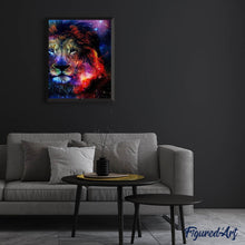 Cargar imagen en el visor de la galería, Punto De Cruz Diamante - Punto De Cruz Diamante - Leo Galaxy - Figuredart - Leones Mascotas Punto De Cruz Diamante Animales