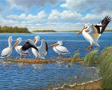 Cargar imagen en el visor de la galería, Punto De Cruz Diamante - Punto De Cruz Diamante - Pájaros En Agua - Figuredart - Mascotas Punto De Cruz Diamante Animales Pájaros