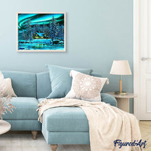 Cargar imagen en el visor de la galería, Punto De Cruz Diamante - Punto De Cruz Diamante - Aurora Polar - Figuredart - Paisajes Punto De Cruz Diamante Paisajes