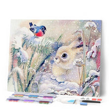 Cargar imagen en el visor de la galería, Punto De Cruz Diamante - Punto De Cruz Diamante - Conejo Blanco En La Nieve - Figuredart - Conejos Invierno Mascotas Punto De Cruz Diamante