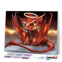 Cargar imagen en el visor de la galería, Punto De Cruz Diamante - Punto De Cruz Diamante - Dragón Rojo Del Bebé - Figuredart - Dragones Otros Punto De Cruz Diamante Otros