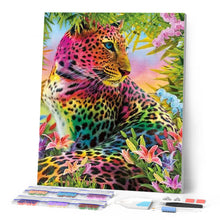Cargar imagen en el visor de la galería, Punto De Cruz Diamante - Punto De Cruz Diamante - Leopardo Colorido - Figuredart - Leopardos Mascotas Punto De Cruz Diamante Animales
